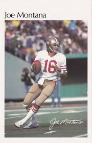Joe Montana (Quarterback) San Fransisco 49ers football card