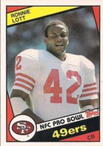 Ronnie Lott (Cornerback) San Fransisco 49ers football card