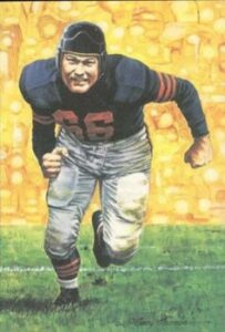 Clyde "Bulldog" Turner (Center) Chicago Bears Goal Line Art Card