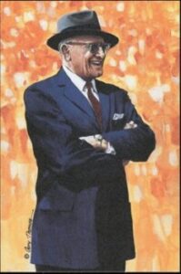 George Halas (Coach) Chicago Bears Goal Line Art Card