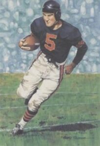 George McAfee (Halfback) Chicago Bears Goal Line Art Card