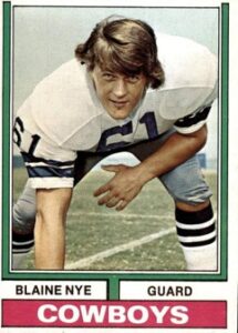 Blaine Nye (Dallas Cowboys) football card