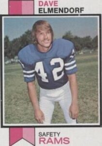 Dave Elmendorf (Los Angeles Rams) football card