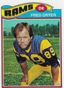 Fred Dryer (Los Angeles Rams) football card