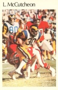 L. McCutcheon (Los Angeles Rams) football card