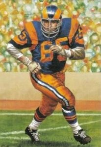 Tom Mack (Los Angeles Rams) football card