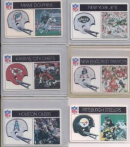 1976 NFL popsicle cards - Jets - Dolphins - Chiefs- Patriots - Oilers - Steelers
