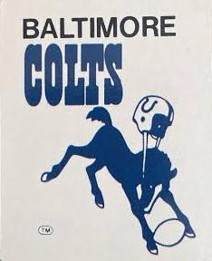 Baltimore Colts Fleer Sticker logo from 1970