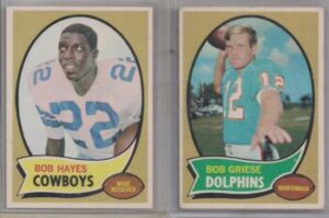 Bob Hayes - Bob Griese football cards