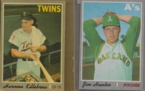 Harmon Killebrew - Jim Hunter baseball cards