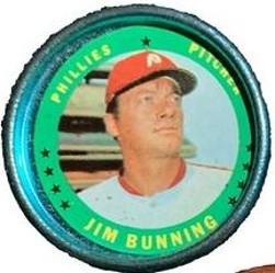 Jim Bunning (Philadelphia Phillies) baseball COIN