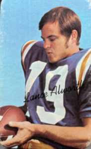 Lance Alworth football card