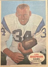 Les Josephson (Los Angeles Rams) football card