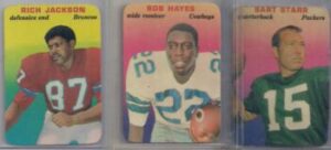 Rich Jackson - Bob Hayes - Bart Starr football cards