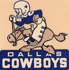 Dallas Cowboys Fleer Sticker logo from 1970. Courtesy Mark Morthier's private collection.
