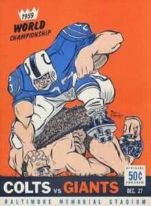 1959 NFL Championship poster - Giants vs. Colts